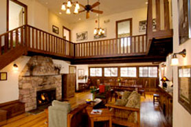 breathtaking interior of this Lodge within Colorado Chautauqua, The Colorado Vacation Directory
