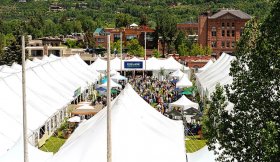 Festival tents at Aspen Food & Wine Timeless, Aspen, CO