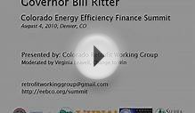 Colorado Governor Bill Ritter: Colorado Energy Efficiency